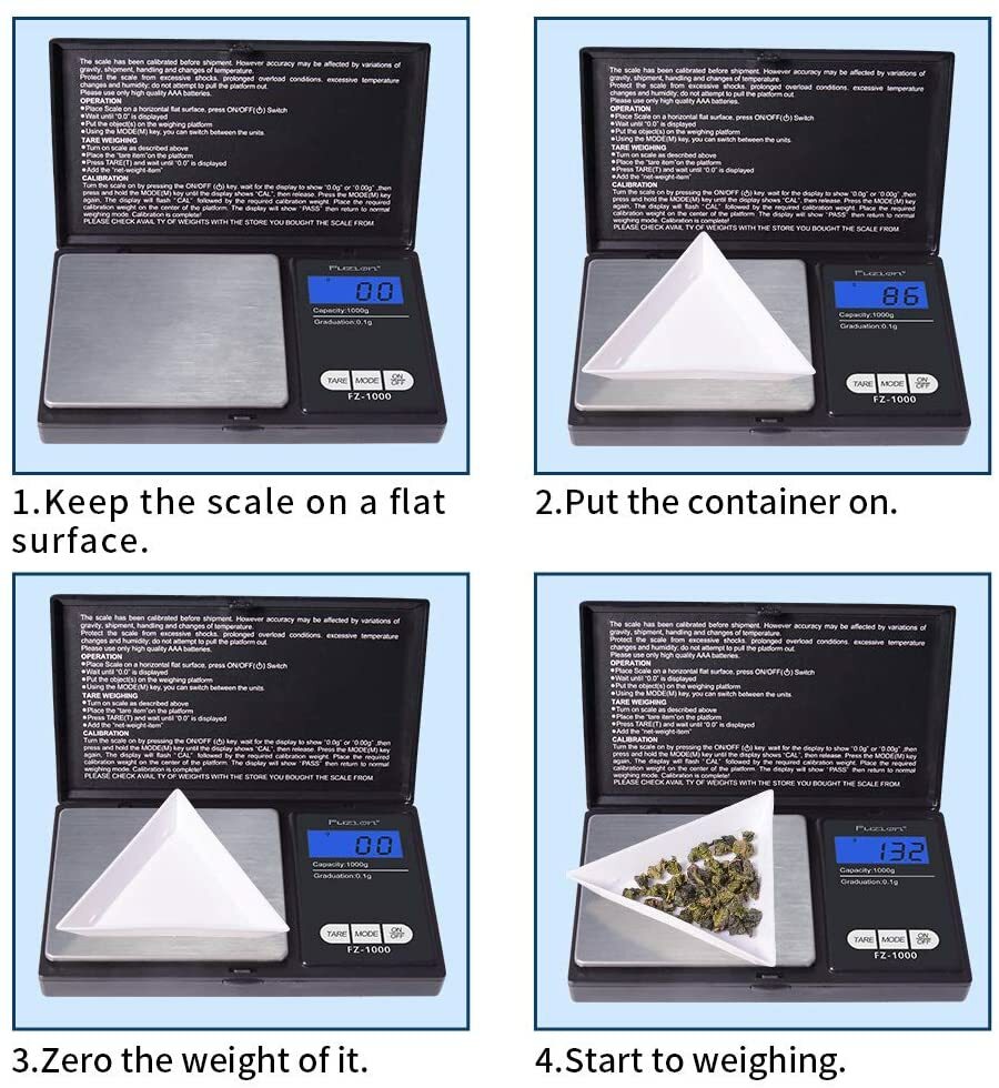 Pocket 1000g x 0.1g Digital Jewelry Gold Coin Gram Balance Weight Precise Scale