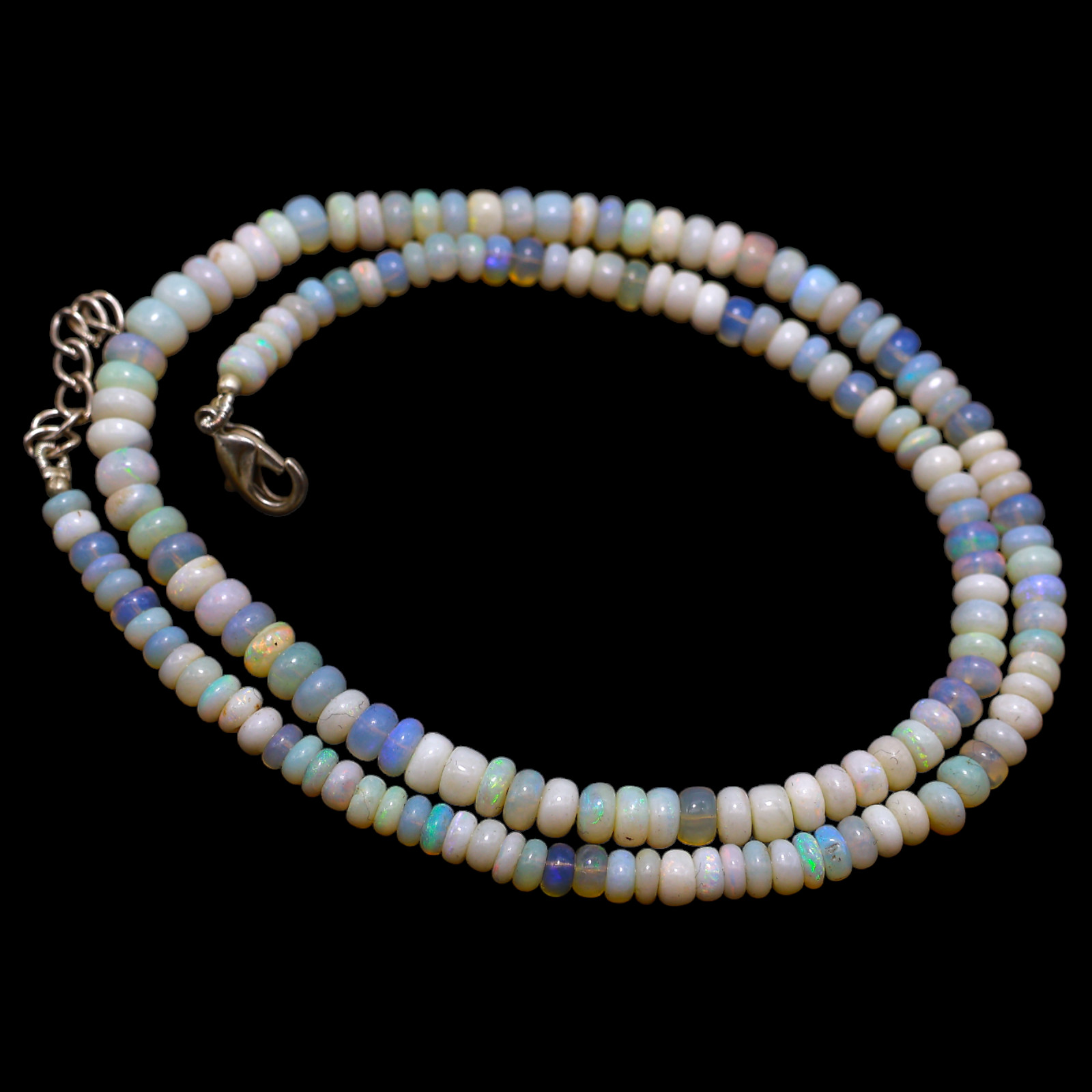 Rondelle Smooth 4X5 MM Fire Opal Beaded Not Applicable Elegant Necklace Jewelry