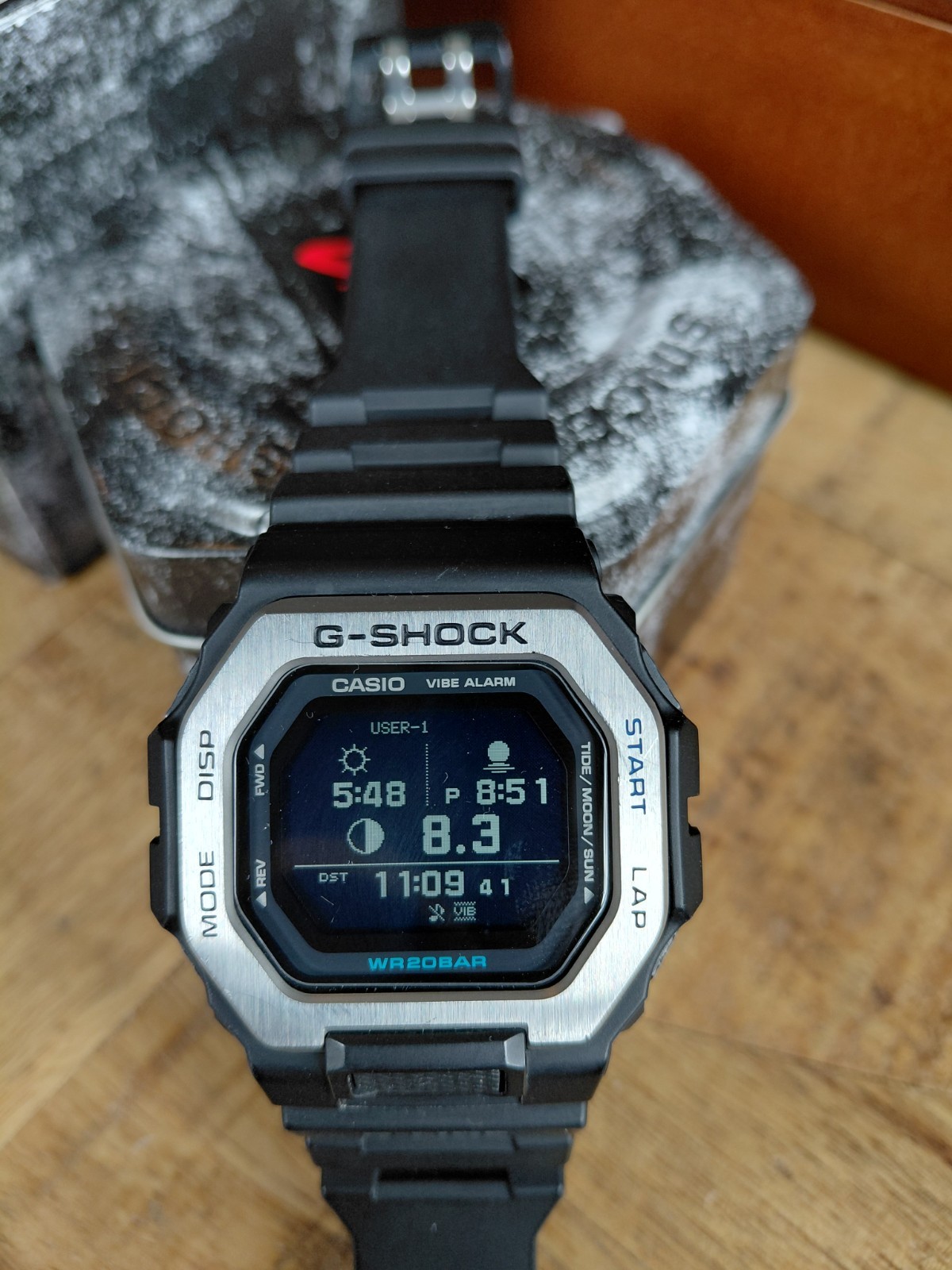 Casio G-SHOCK GBX-100-1CR G-lide Stainless Steel Bezel