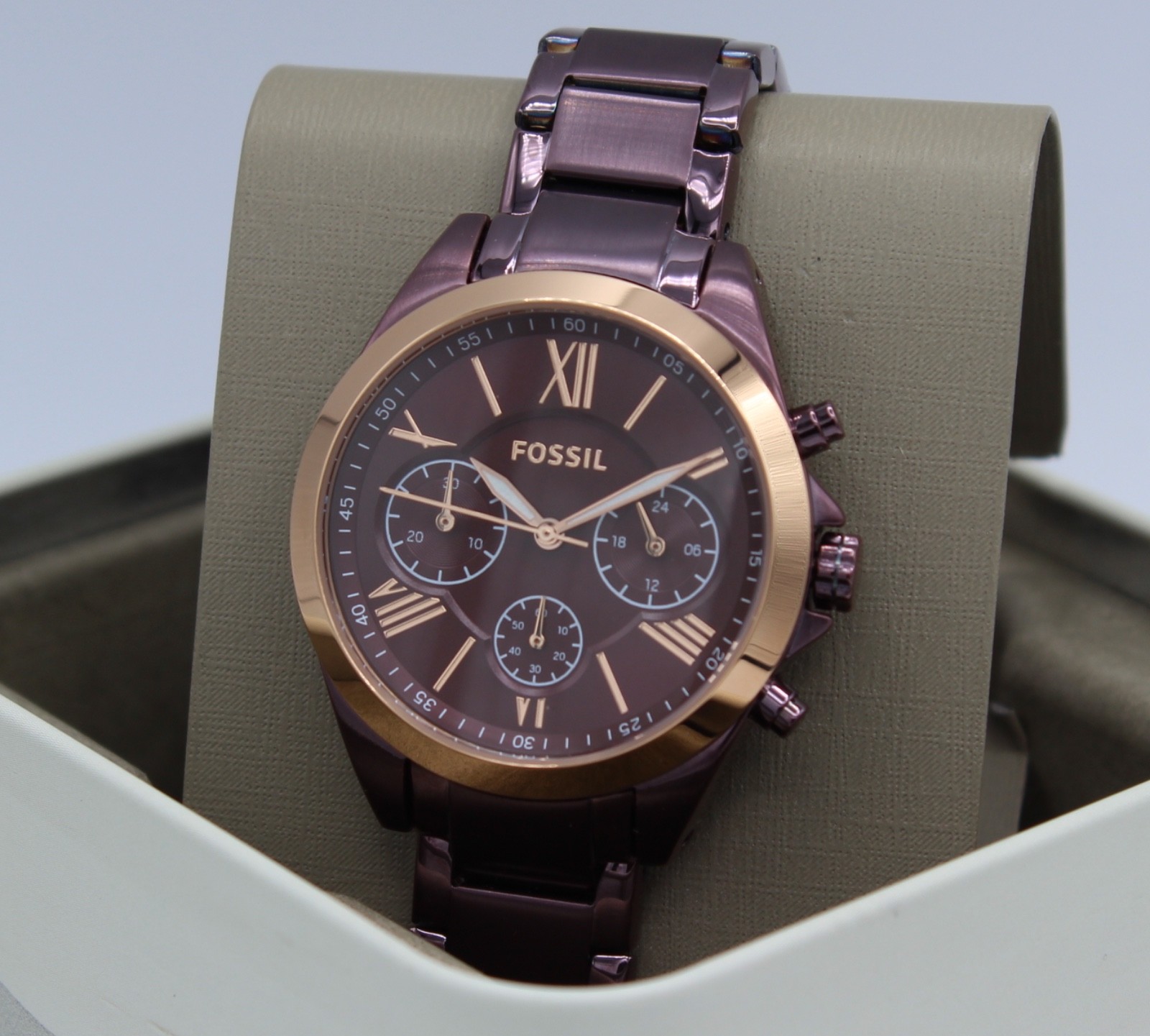 Fossil Modern Courier Midsize Chrono Purple Women’s BQ3281 Watch