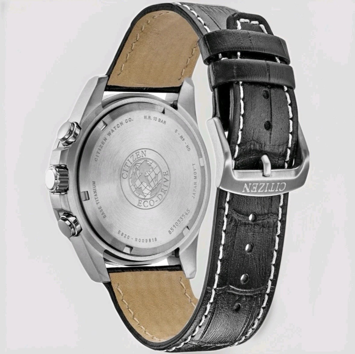 Citizen Eco-Drive Titanium Chronograph Perpetual Calendar 43mm Black Dial
