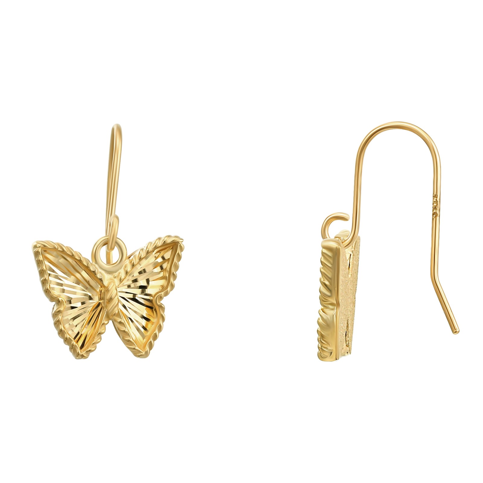 Brilliance Fine Jewelry XY815275 Adult Female 10KT Yellow Gold Butterfly Fish