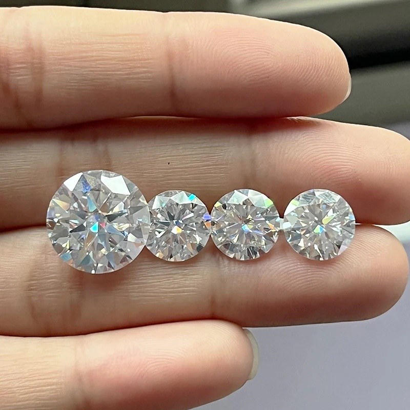 0.1-5ct GRA Certified D Color Loose Moissanite VVS1 Round Cut for Jewelry Making