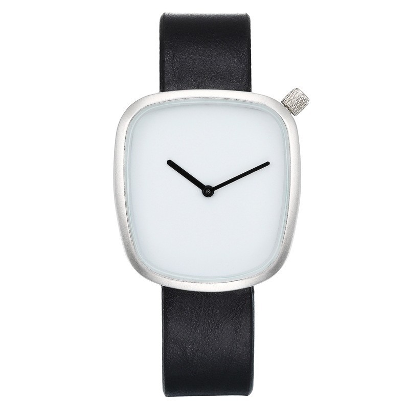 TOMI Minimalist Men’s Watch Ultra-Thin Square Dial Elegant Quartz Leather Strap