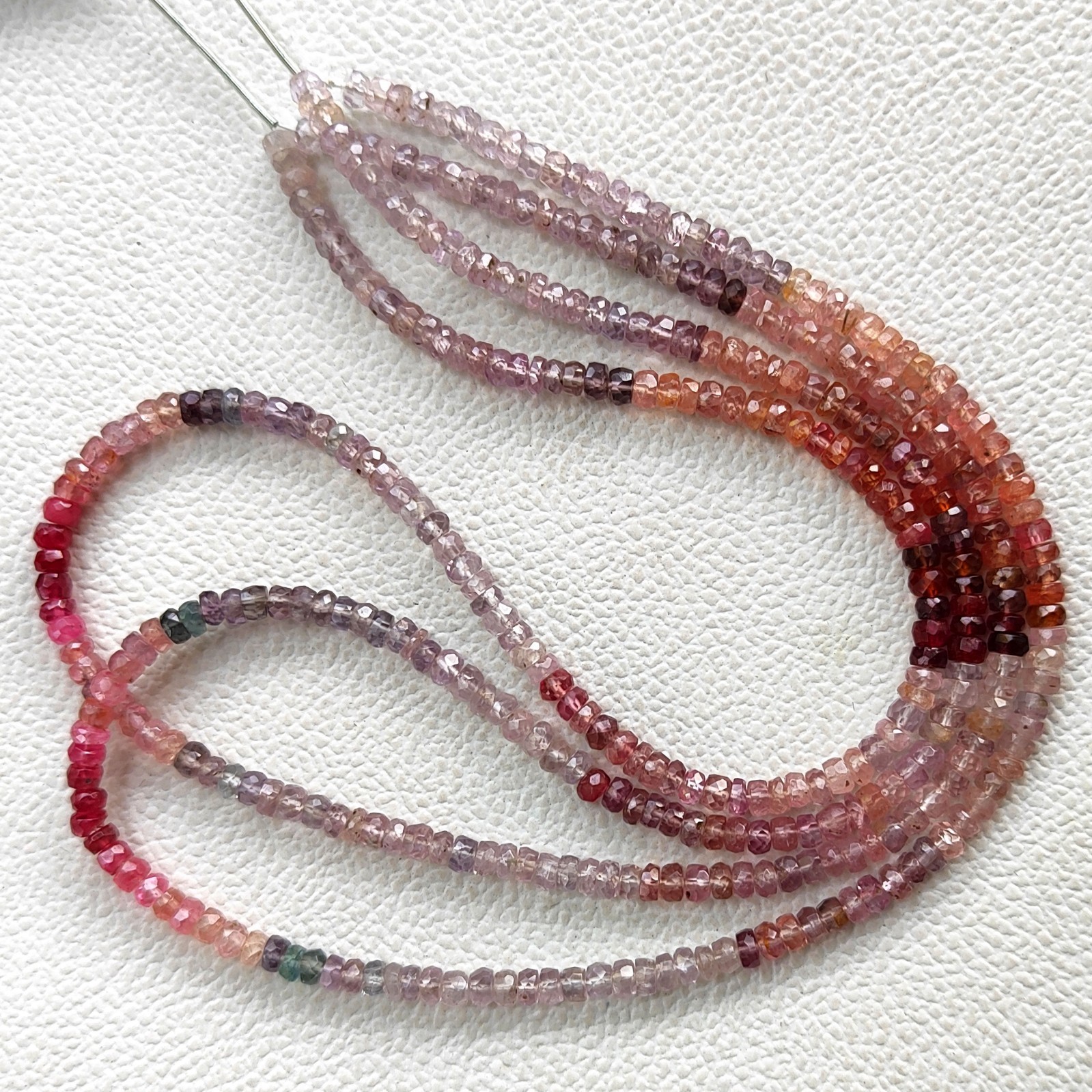 Sri Lanka Spinel Beads 4mm Faceted Rondelle 17″ Strand Natural Gemstones DIY