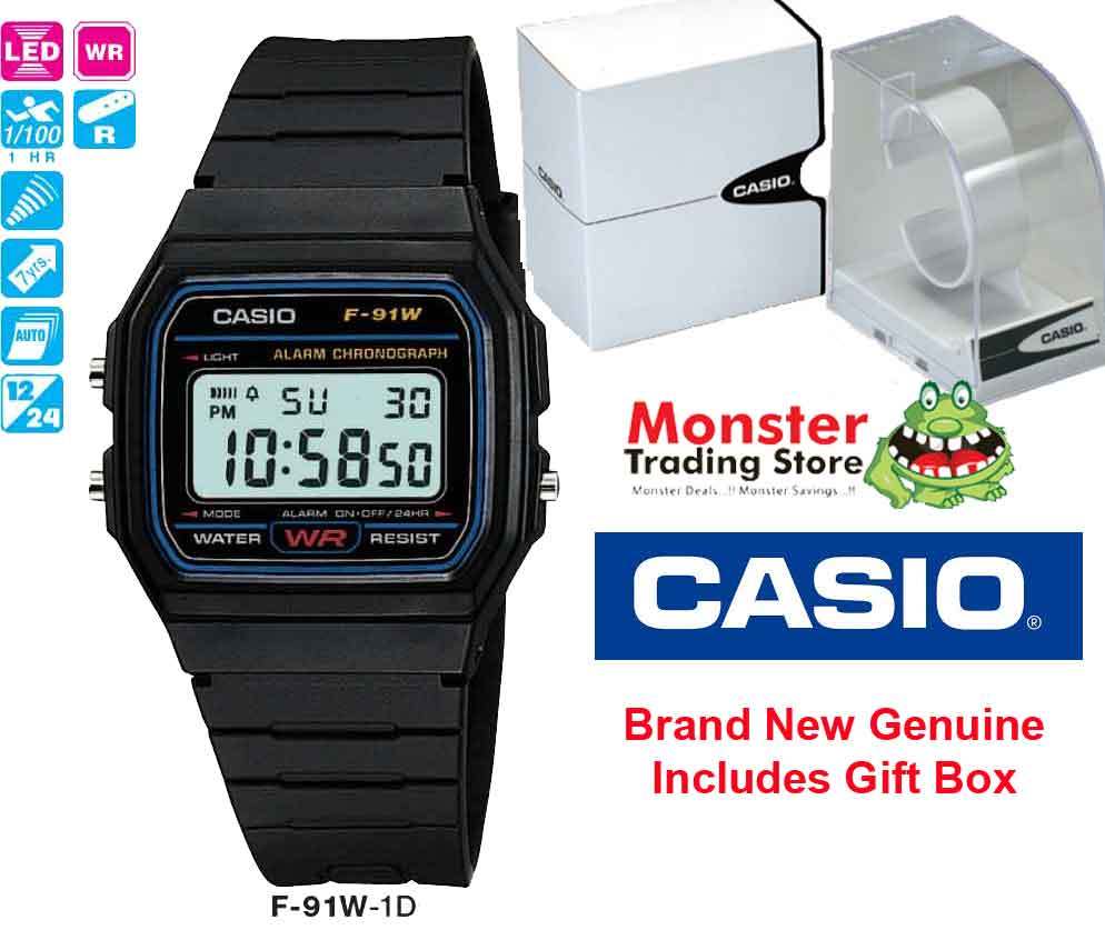 CASIO WATCH VINTAGE RETRO ORIGINAL F-91W-1 F91 F91W F-91 WARANTY