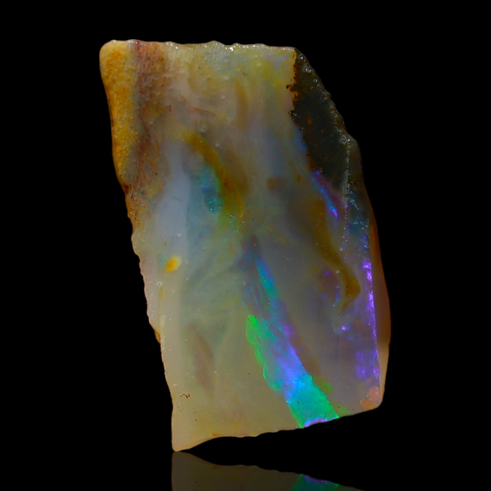 Natural Fire Opal Loose Rough Artisan Gemstone From Australia 5.00 Cts 16x9x3 mm