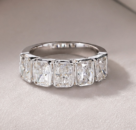 2.70 Ct Certified Stunning Diamonds Band Ring-Great Shine FREE Diamond Studs