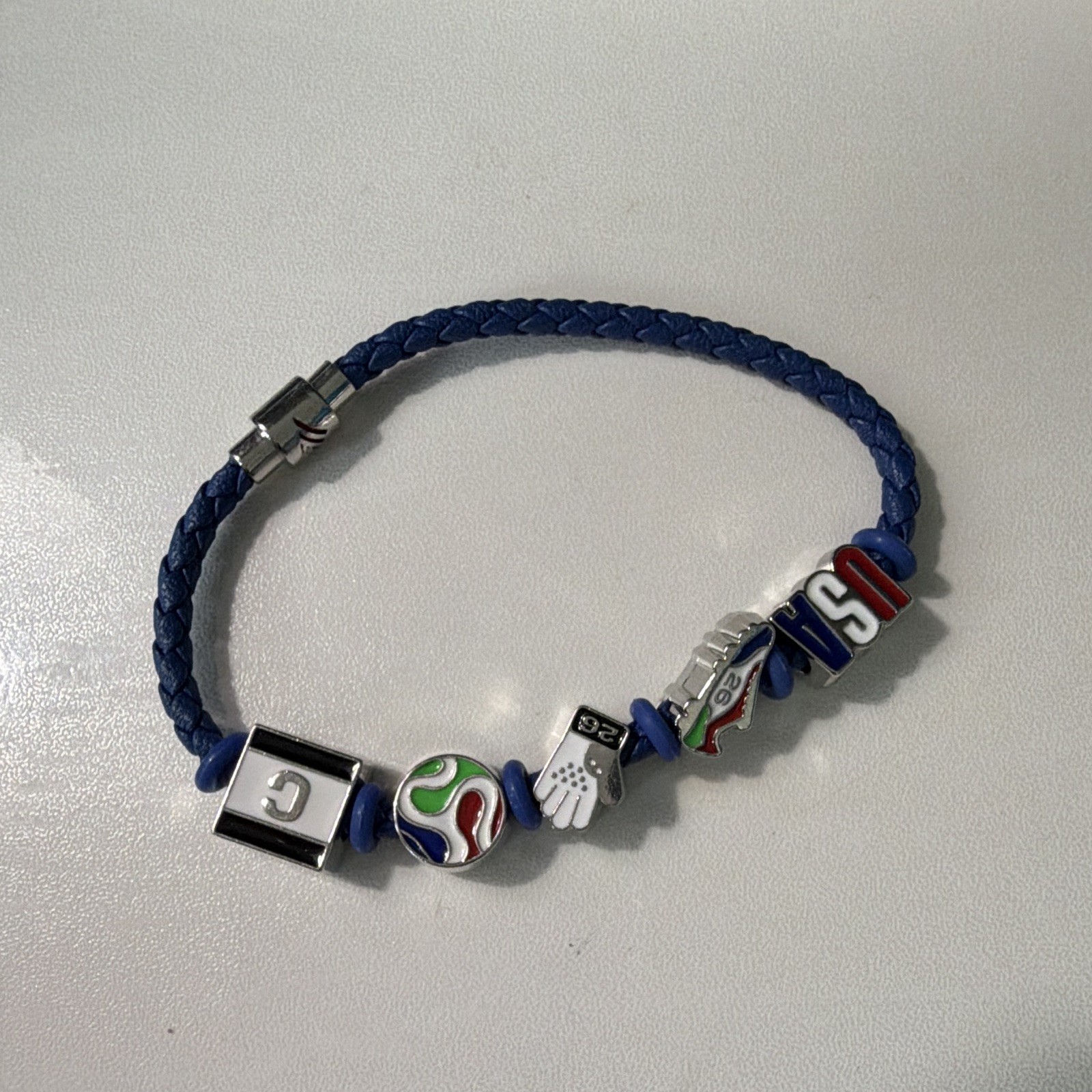 FIFA World Cup 2026 Bank of America blue charm bracelet – Size large