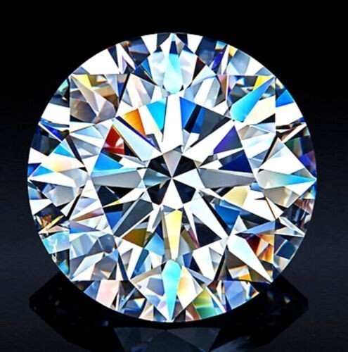 3CT Natural Certified Excellent 9.4mm Round VVS1 Diamond with GIA Certificate D