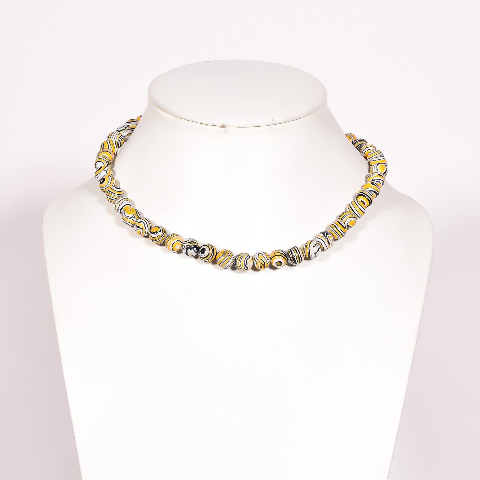 Rainbow Calsilica Gemstone Round 8 mm Smooth Beads 15.5″ Stretchable Necklace