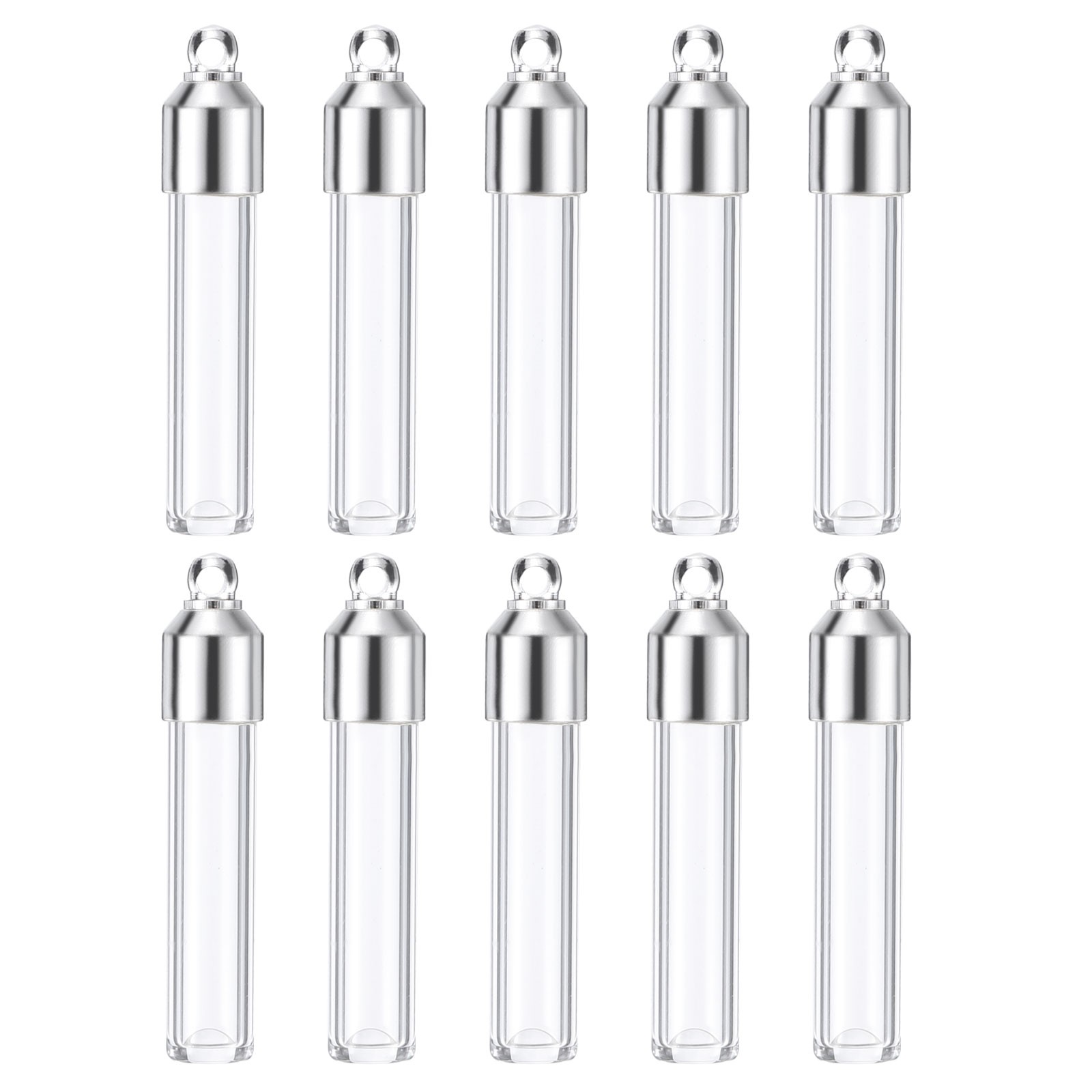 10Pcs Transparent Wishing Bottles 6mm Widths for Necklace DIY Pendant Craft