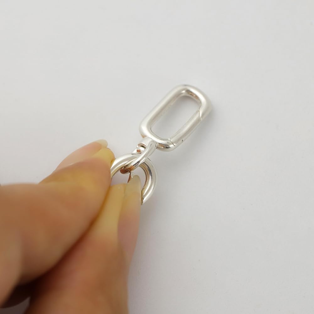 925 Sterling Silver Spring Double Clasp Bracelet Extender Necklace and Closures