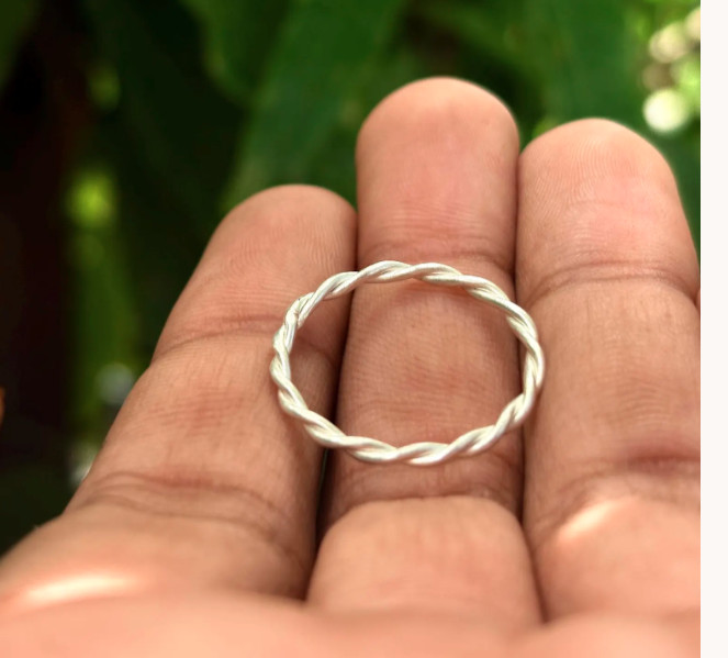 Band Handmade Silver Ring, 925 Sterling Silver, Dainty Silver Ring,