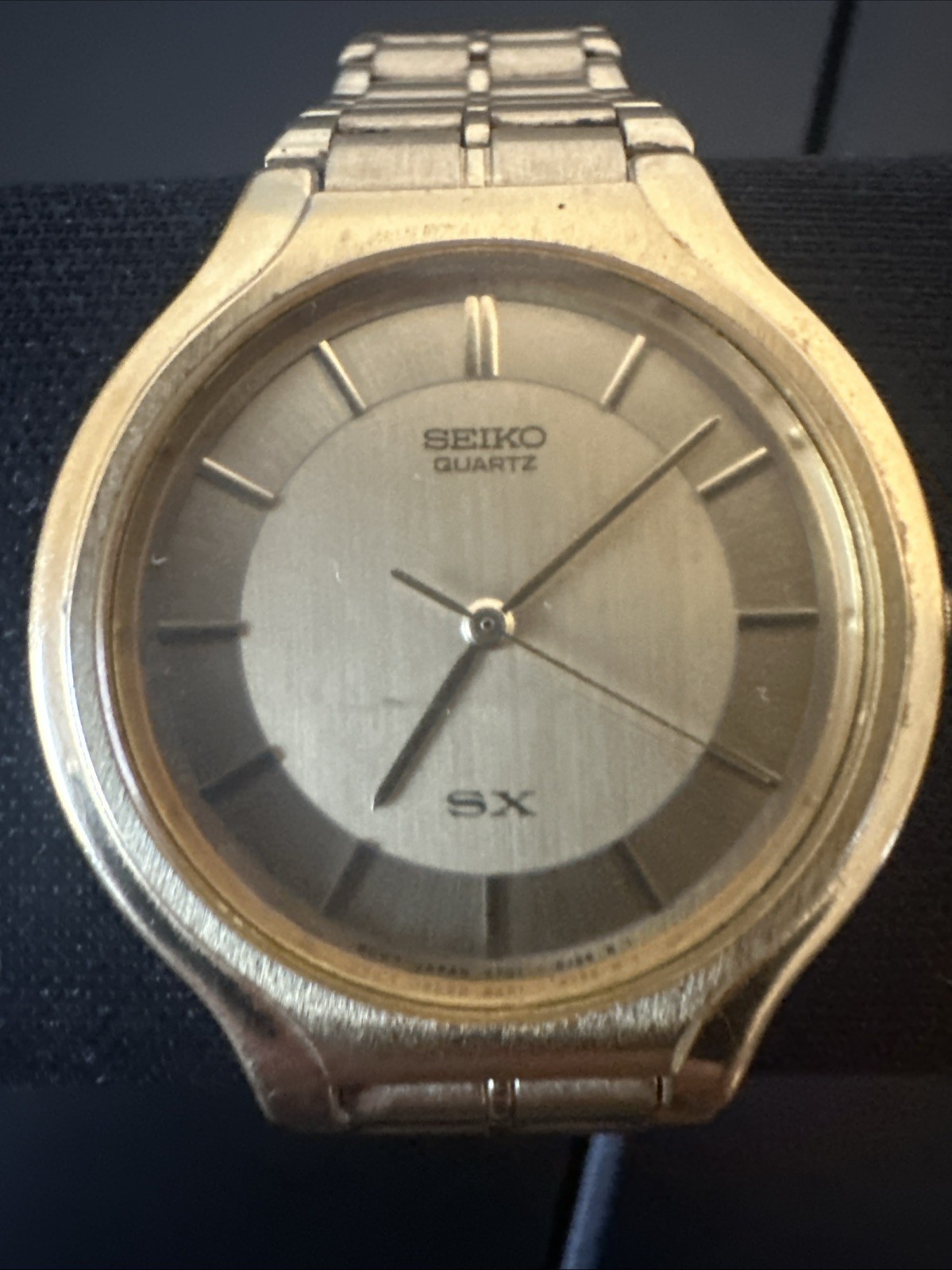 Seiko SX Gold Tone Quartz Men’s Dress Watch 5Y01-6K00 Vintage Japan