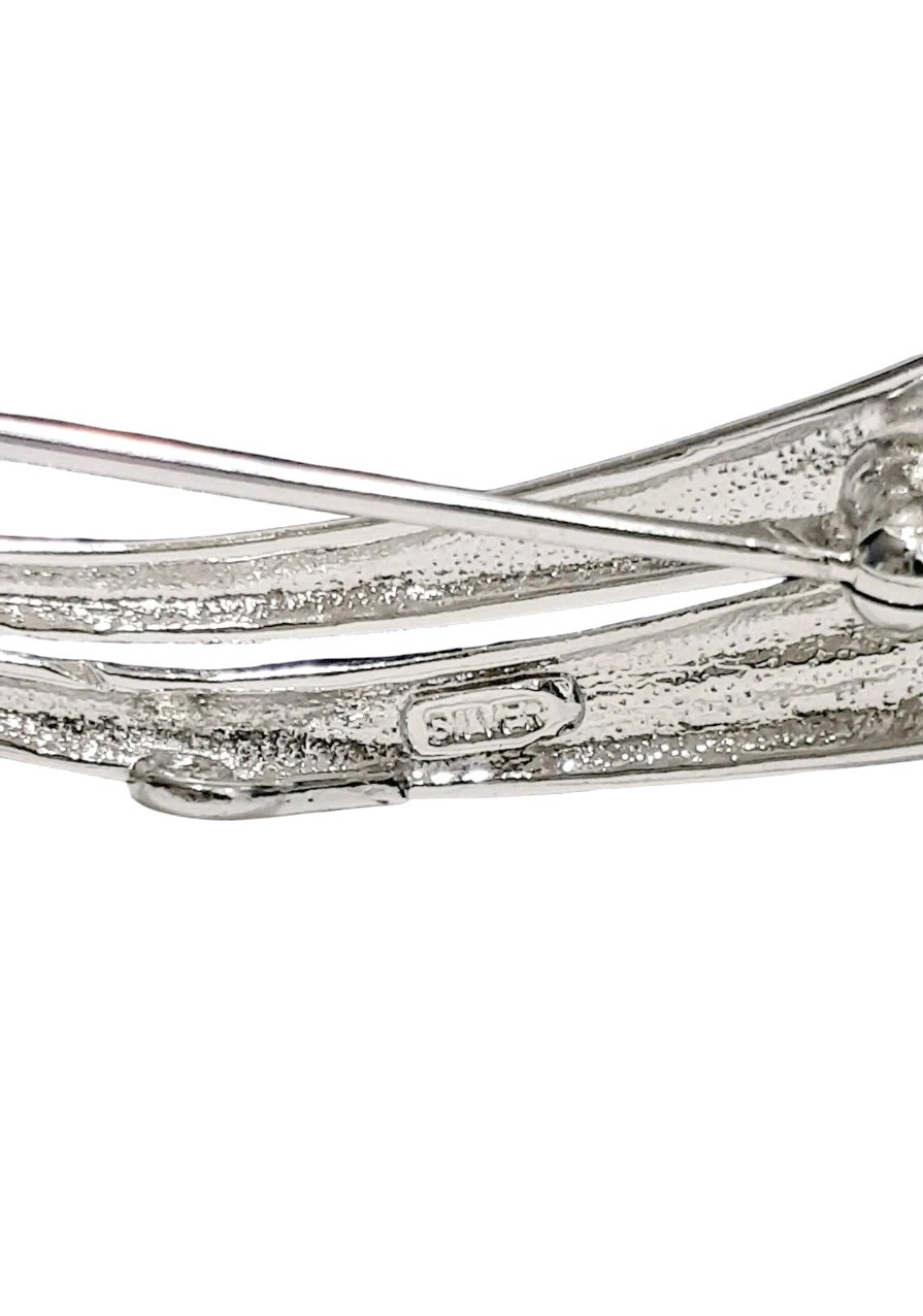 Vintage Sterling Silver Takashima Pearl Brooch Rare SEE DESCRIPTION Free Ship!