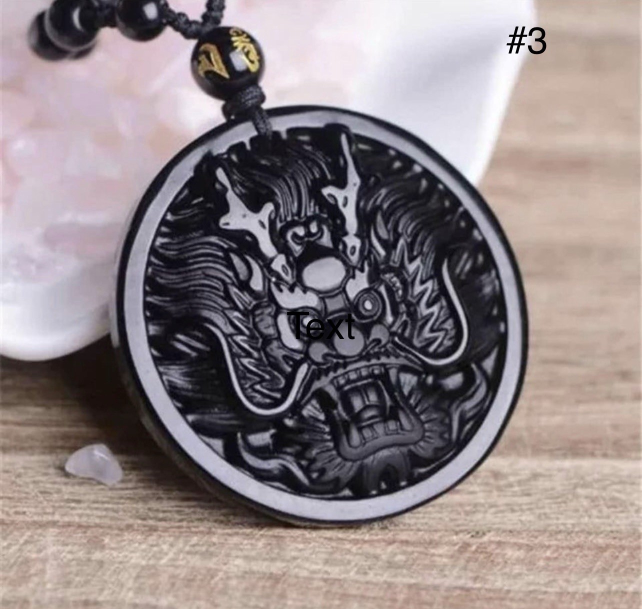 Obsidian Hand Carved Dragon Lucky Amulet Pendant Necklace🇺🇸USA FAST Shipping!