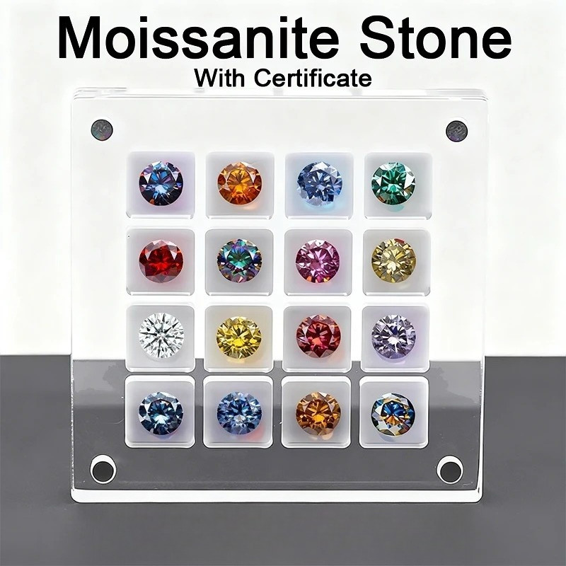 Factory Directly Round Cut 0.5-3ct Multicolor Loose Moissanites for DIY Jewelry