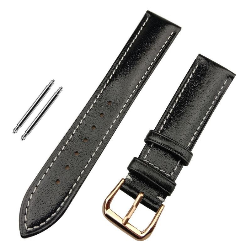 12 14 16 18 19 20 21 22 24mm With SS Pin Buckle Genuine Leather Watch Strap Band
