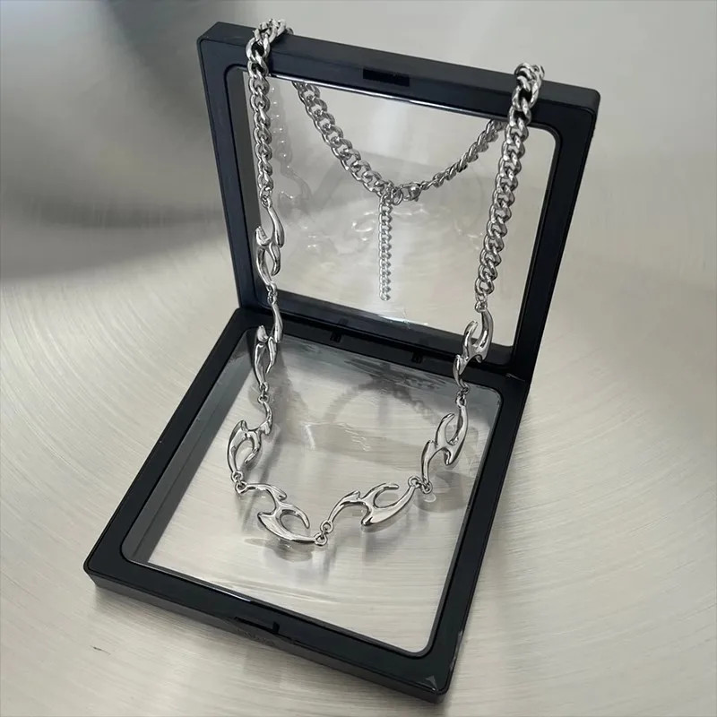 Hip Hop Irregular Titanium Steel Necklace for Man Luxury Collar Chain Unisex Jew