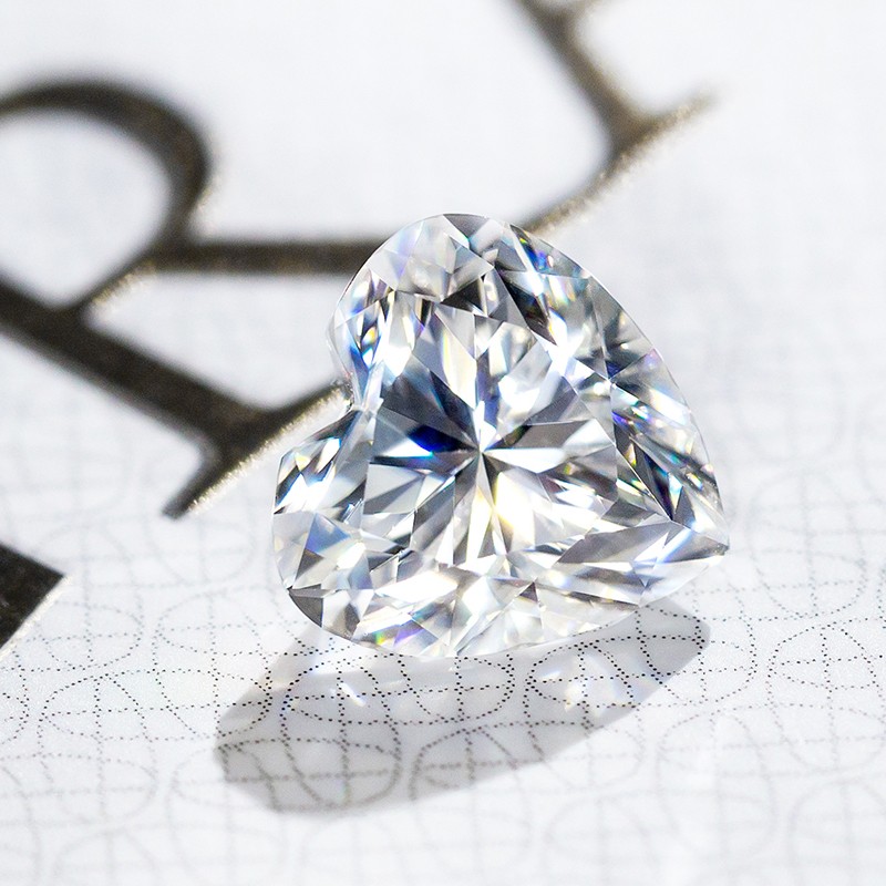 US 0.1-4ct D Color Heart Cut 1-8pcs Sparkling Loose Moissanite GRA VVS Wholesale