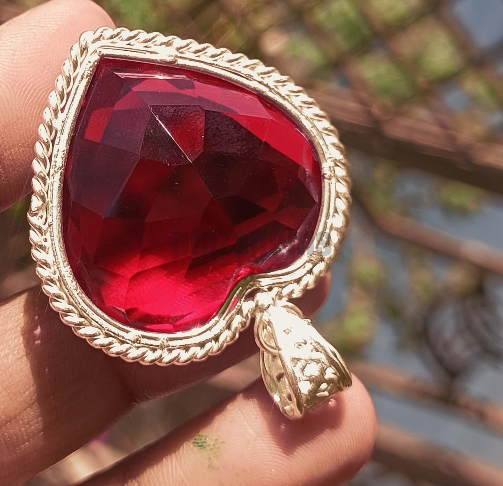 110 Ct Natural Blood Red Mozambique Ruby Pendant Flawless CERTIFIED