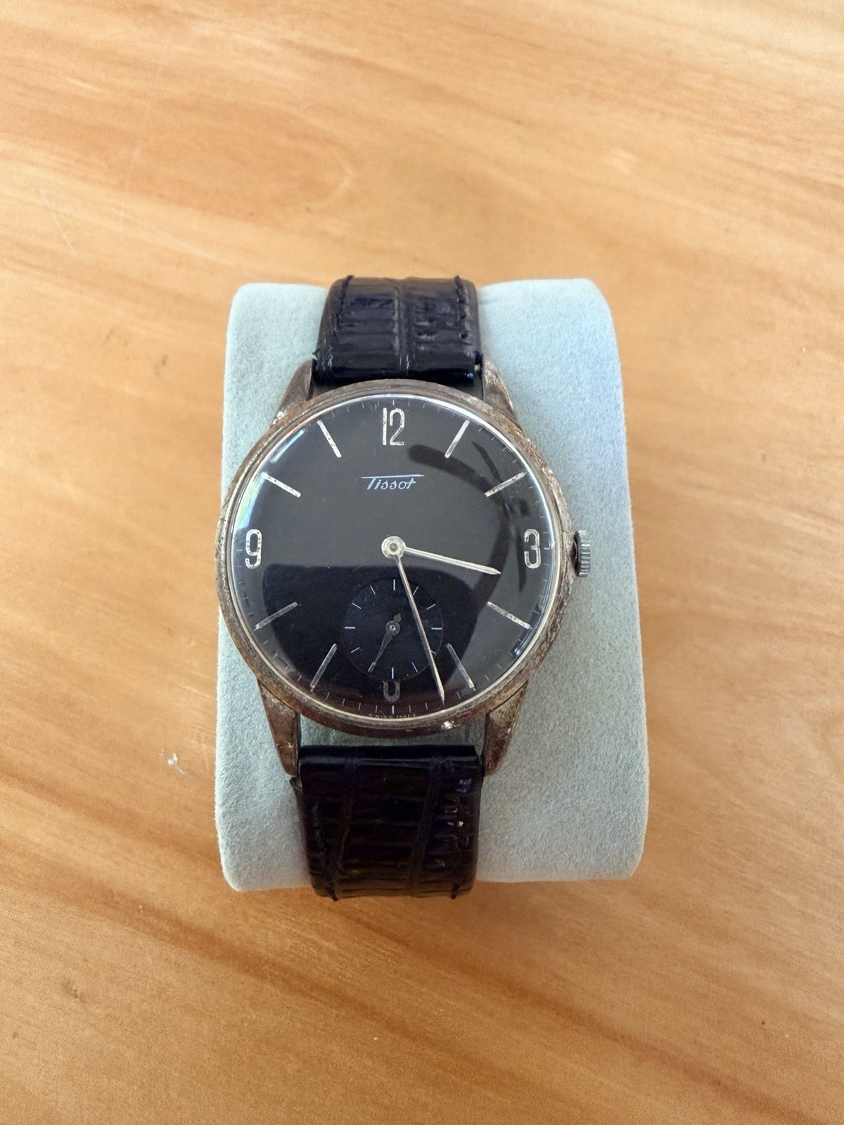 Vintage 1960s Tissot Watch Fully Serviced Black Dial