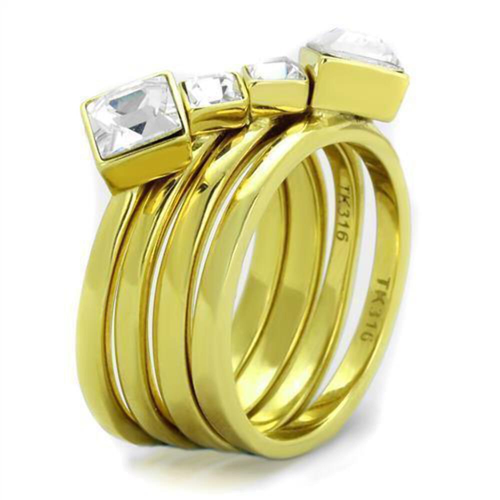Gold Womens Ring Anillo Para Mujer 316L Stainless Steel Ring 316L Stainless Stee