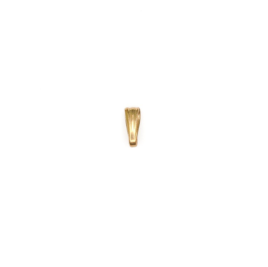 10k Yellow Gold 5.5 x 2 mm Grooved Tapered Snap On Bail