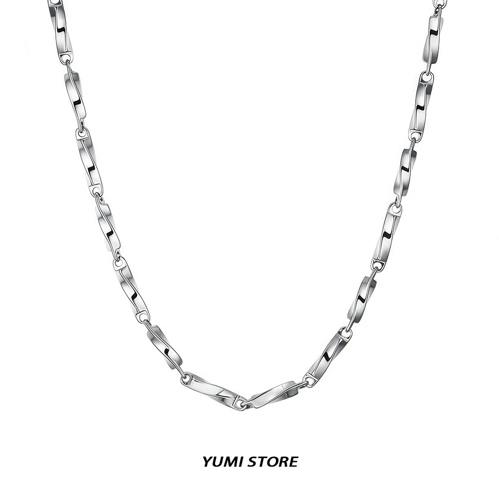 Hip Hop Möbius Titanium Steel Necklace For Man Woman Trendy Luxury Non Fading Cl