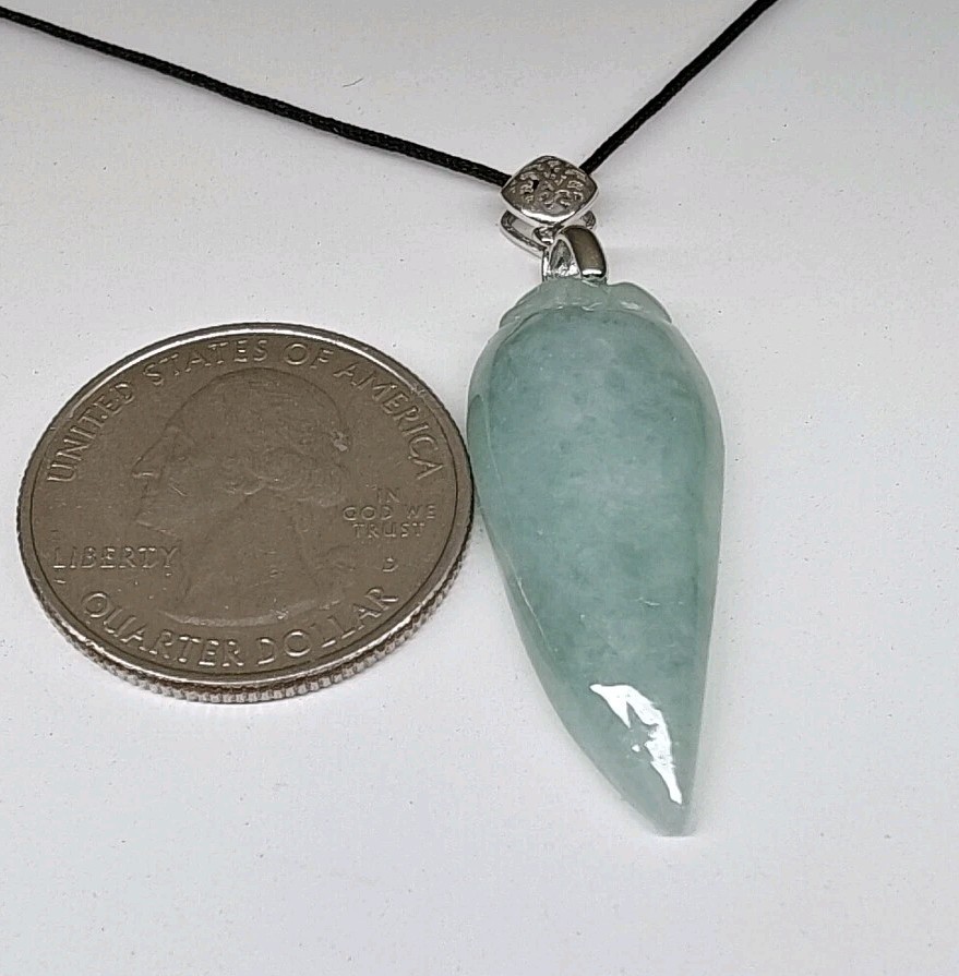Certified Blue Green Jade Pendant Natural Icy jadeite Monkey Fu Melon 浅绿蓝水翡翠A货福瓜