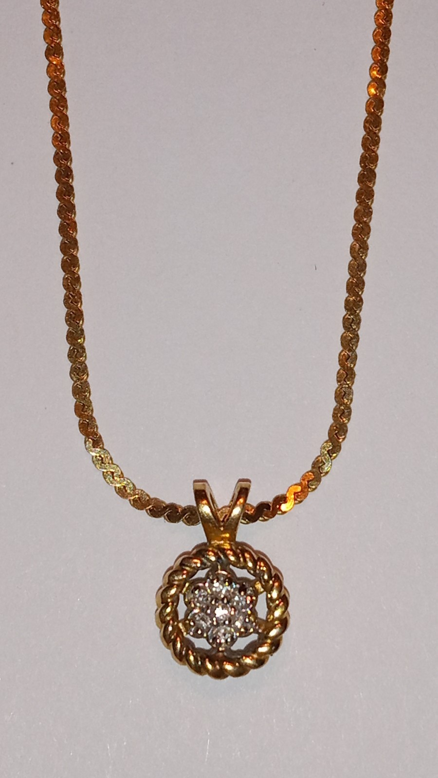 Vintage 14K Gold Necklace Lot 2pc Italy UnoAerre Aurea & Silmar Chains Pendant