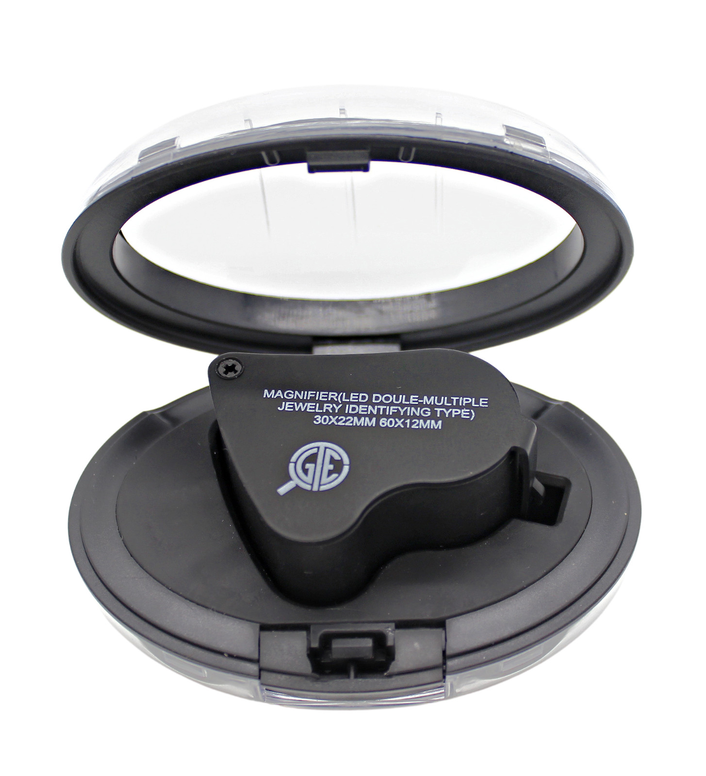 30X 60X Illuminated Jewelers Eye Loupe Foldable Magnifier Bright LED Light Gold