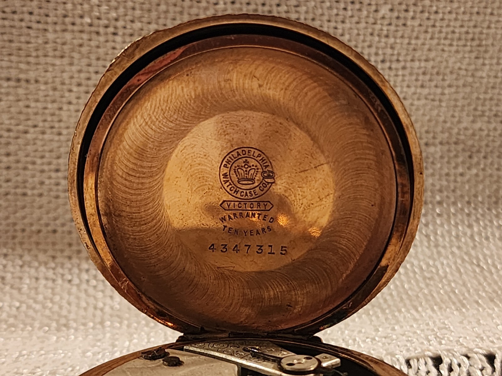 Antique Swiss Ladies Pocket Watch Gold Filled Hunter Case Bird Engraved WW