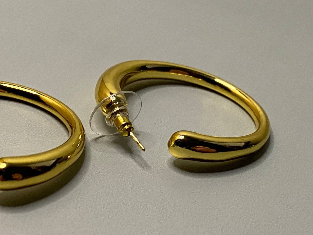 Yves Saint Laurent Gold Chunky Hoop Earrings