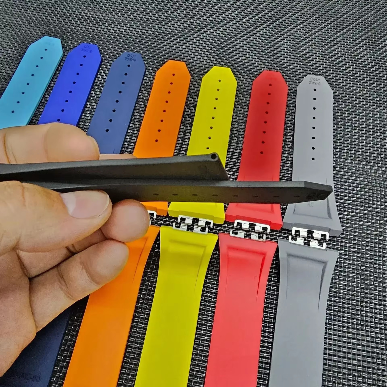 30/22mm Rubber Watch Strap Fits HB Spirit of Big Bang 42mm 642 Series