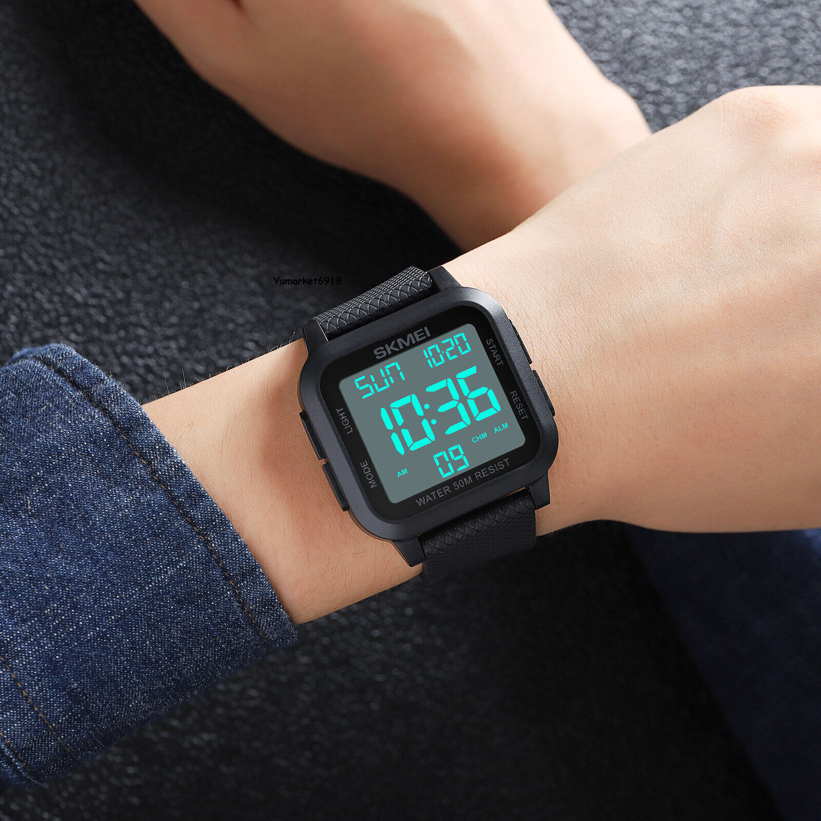 Men’s Military Sports Watch LED Screen Large Digital Face Waterproof Wristwatch