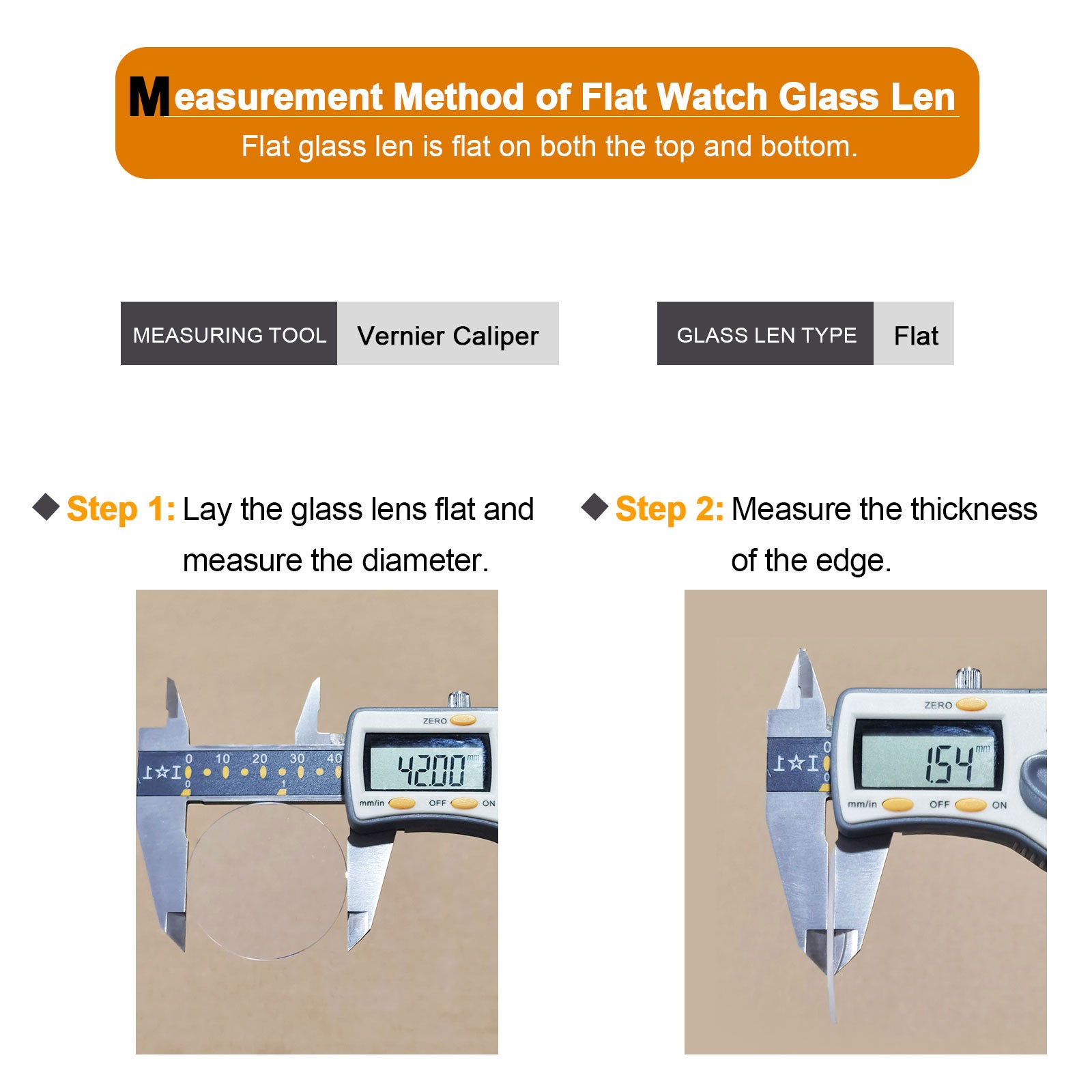 3pcs Watch Glass Lens 29.5mm Mineral Glass Round Clear Len for Watchmaker Repair