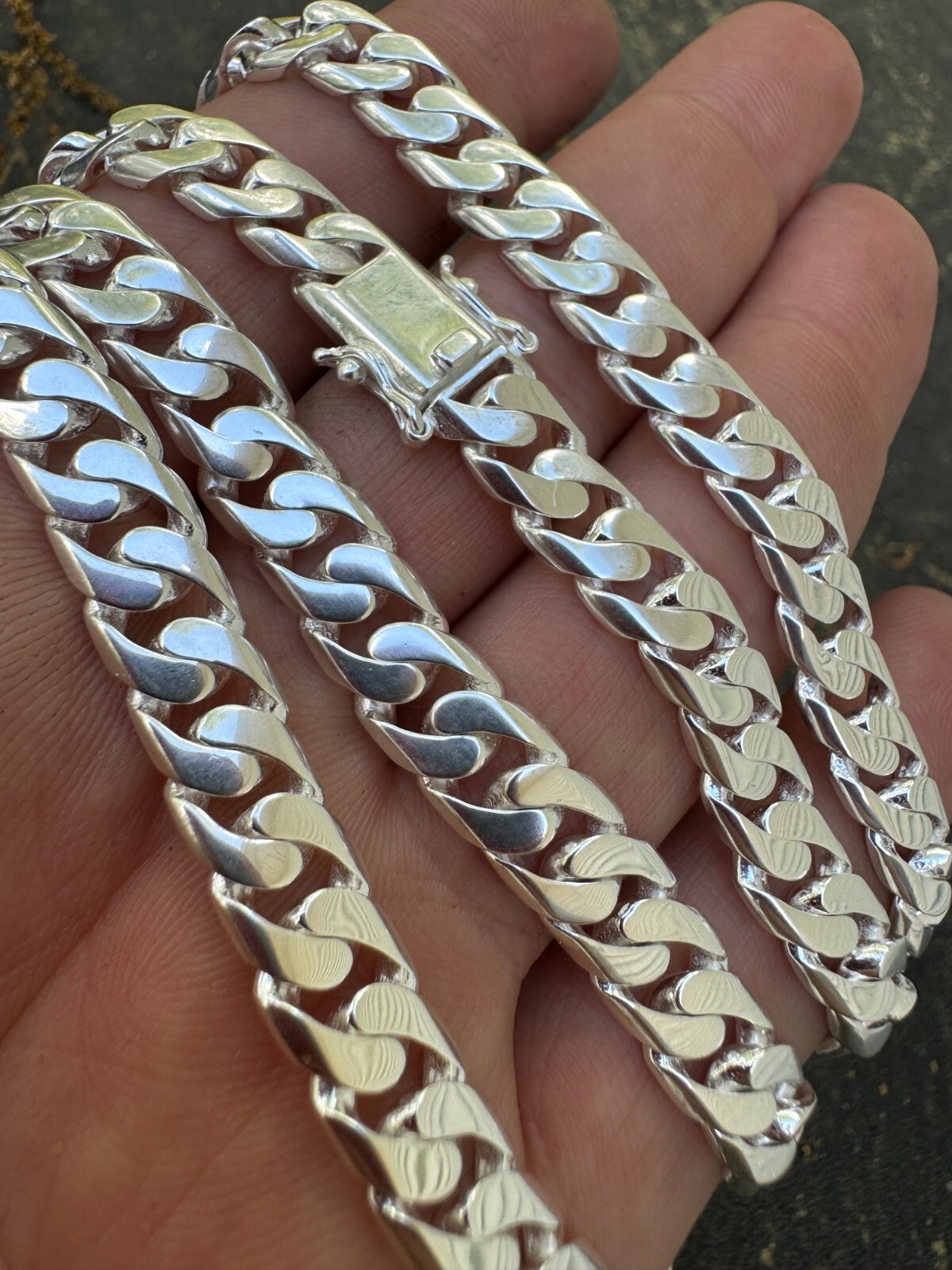 Handmade Miami Cuban Link Chain Necklace / Bracelet Real Solid 925 Silver 6-20mm