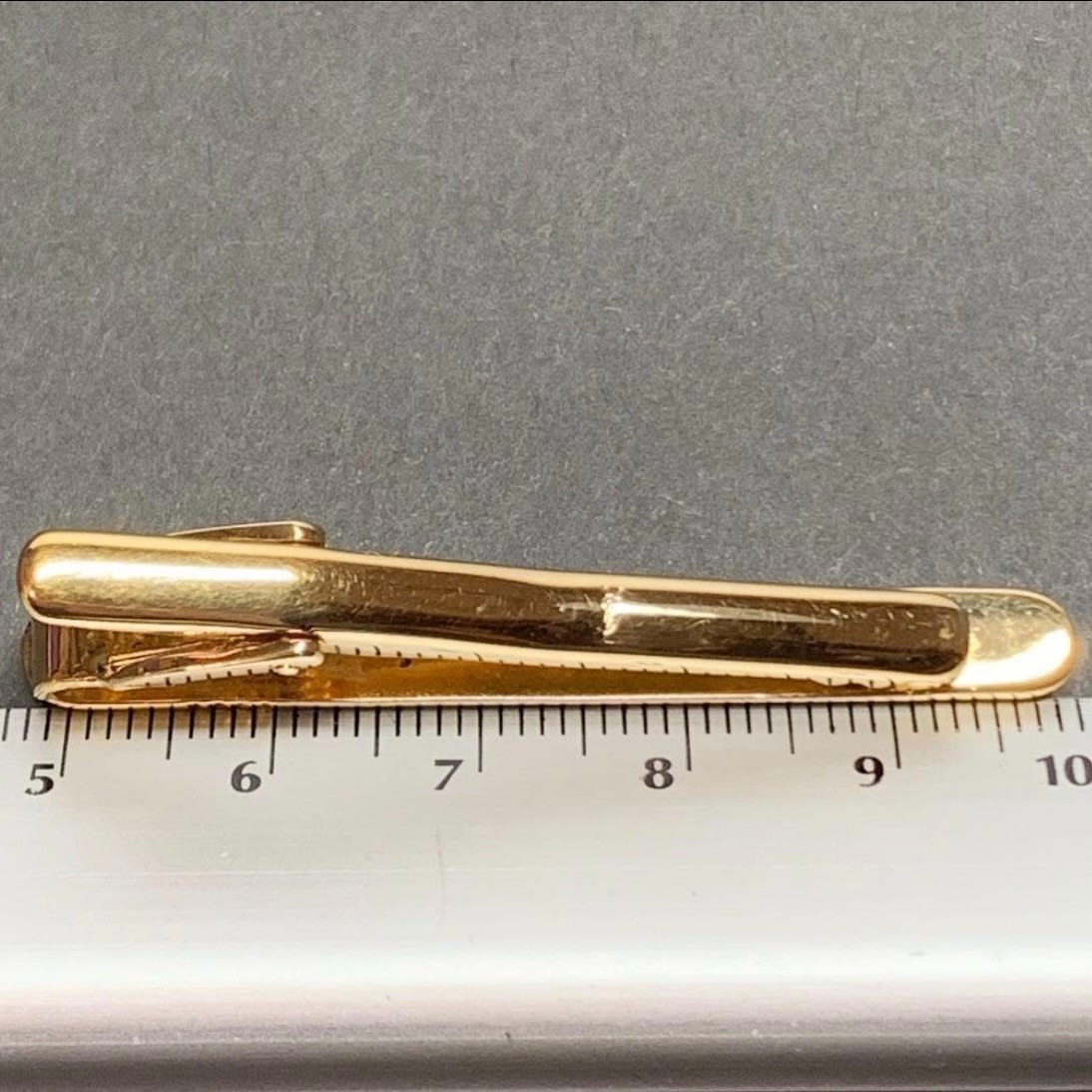 Yves Saint Laurent Tie Clip Bar Gold Silver Tone Mens Accessory Excellent⁠