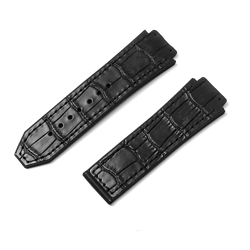 High Quality Genuine Leather Silicone Watch Band Strap for Hublot Big Bang 26mm