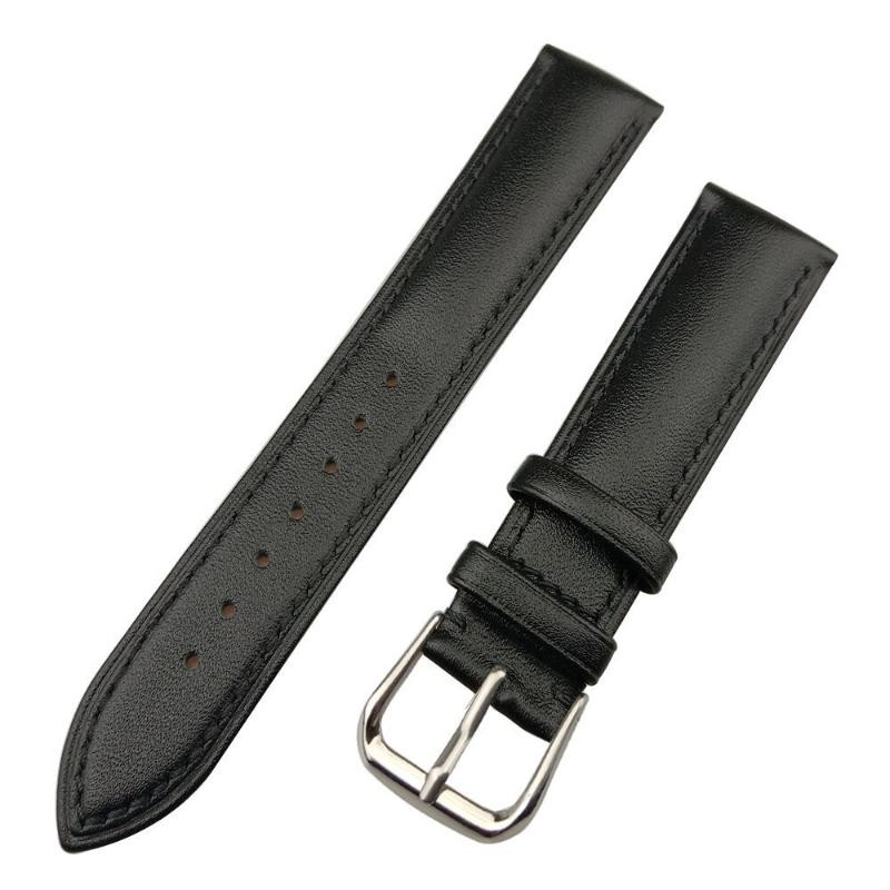 12 14 16 18 19 20 21 22 24mm With SS Pin Buckle Genuine Leather Watch Strap Band