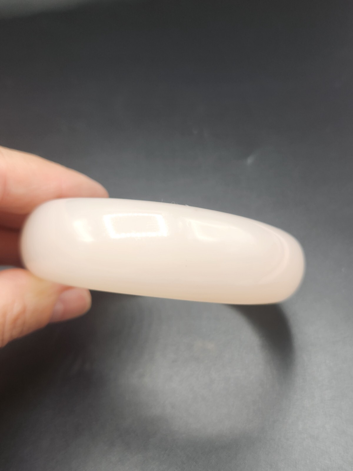 Very Light Pale Pink Acrylic Graduated Bangle Bracelet