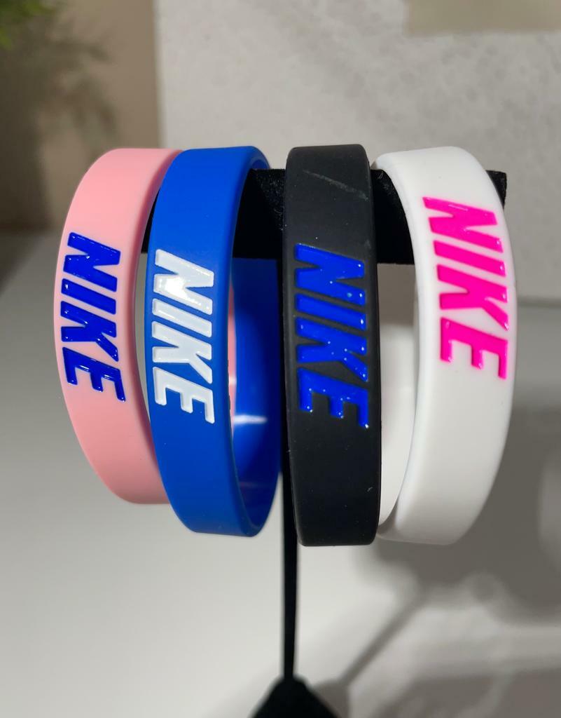 Unisex Adult and Kids Sports Nike Silicone Rubber Stretch Washable Bracelet
