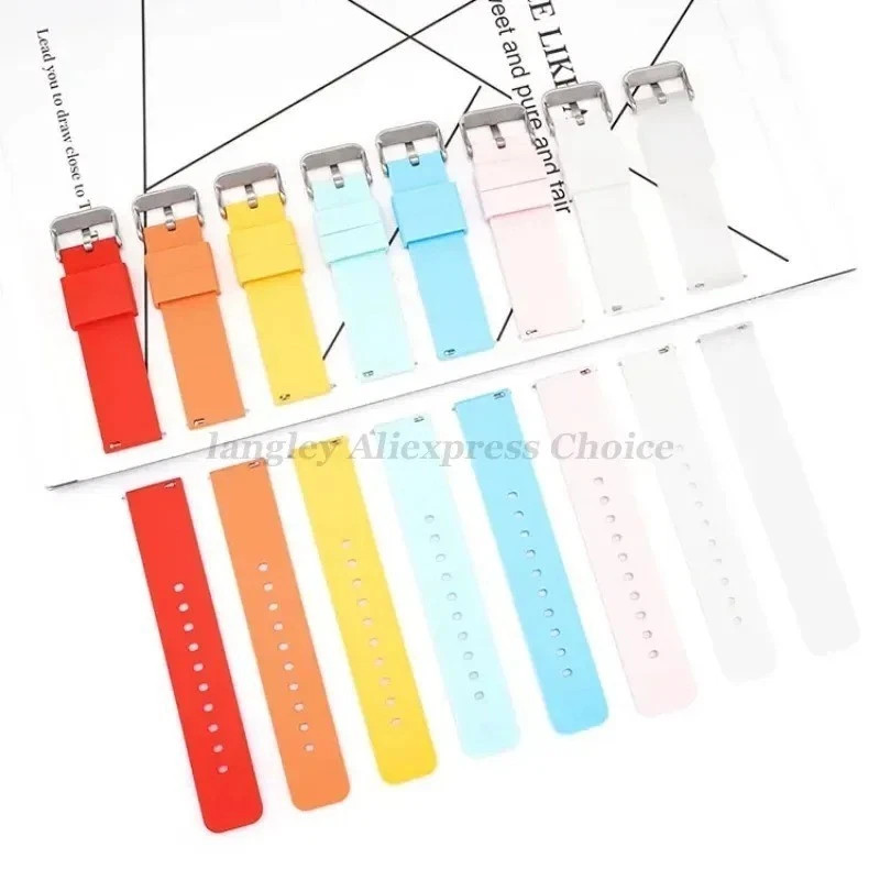 Silicone Watch Strap 14mm 16 18 19 20mm 21 22mm 24mm Waterproof Soft Rubber Band