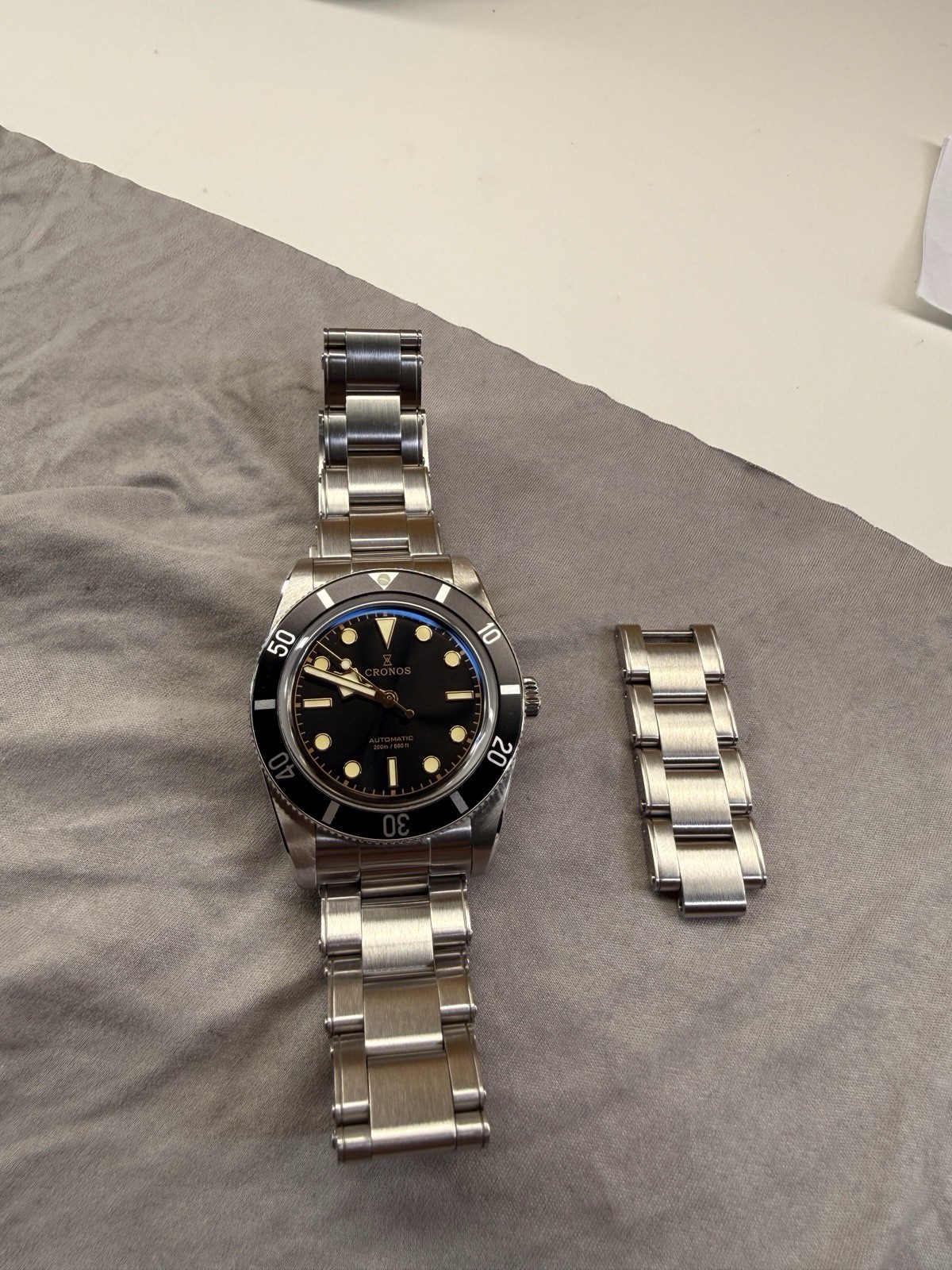 Cronos 37mm PT5000 Vintage Diver Watch L6033 – USA SELLER