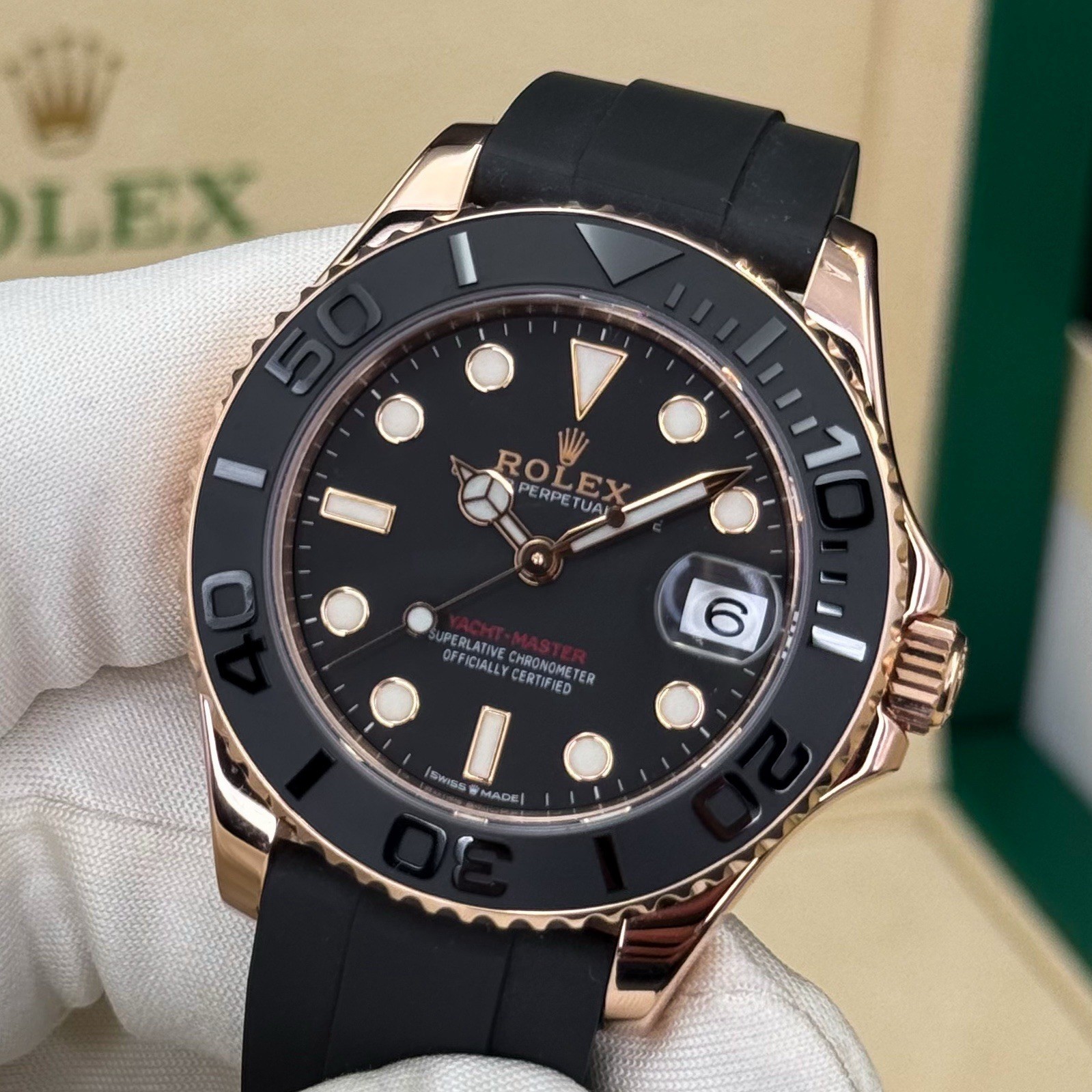 Rolex Yacht-Master 37 Rose Gold Certified Rolex Preowned 2024 Ref 268655