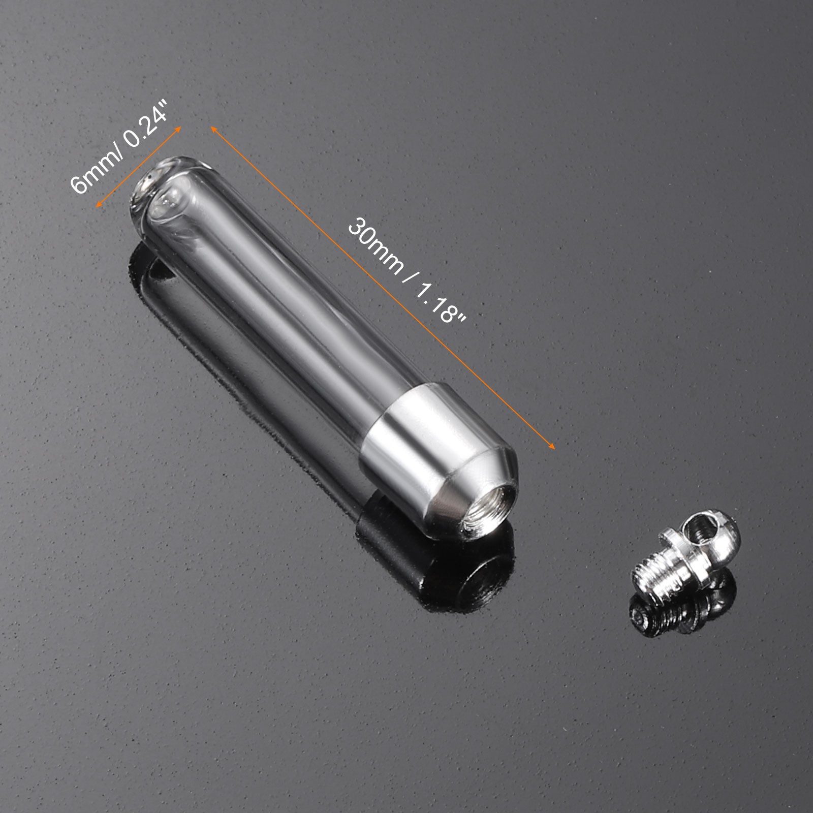 10Pcs Transparent Wishing Bottles 6mm Widths for Necklace DIY Pendant Craft