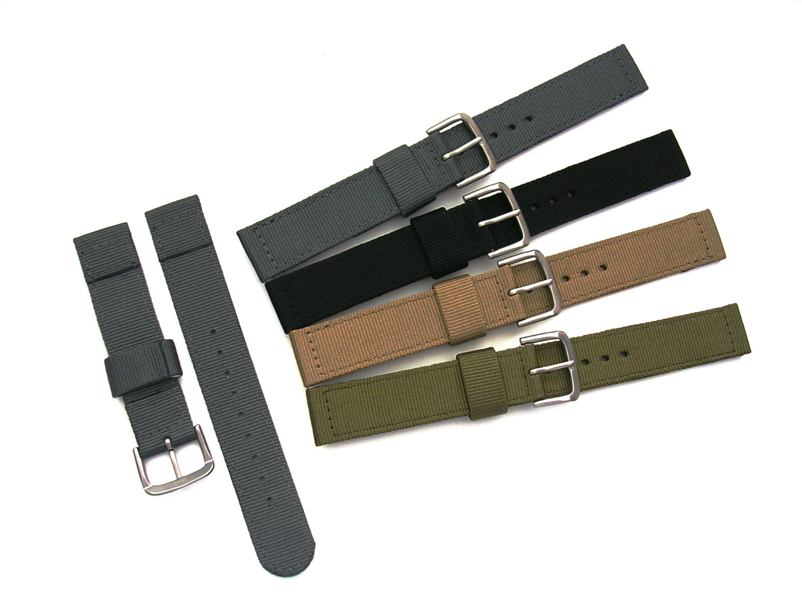 NATO ® 2pc WWII Ballistic Nylon Military watch band Combat strap IW SUISSE USA