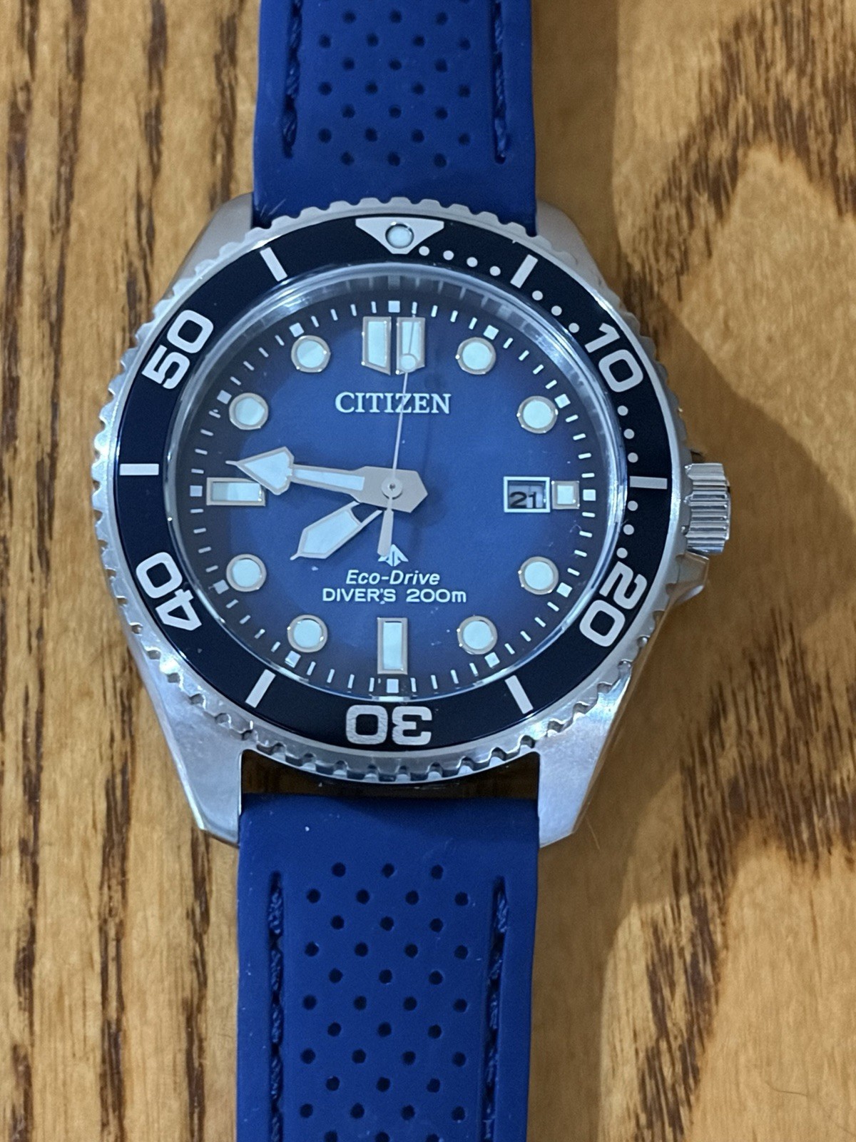 CITIZEN PROMASTER BN0260-54L Eco-Drive Blue Dial Date Display 20ATM Diver Watch